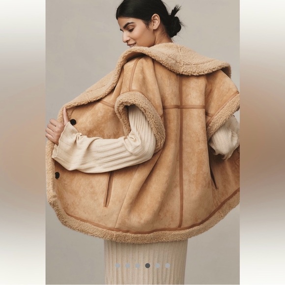 ANTHROPOLOGIE Alec Les Filles Relaxed Sherpa Vest - Picture 5 of 6
